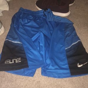 Blue nike elite shorts